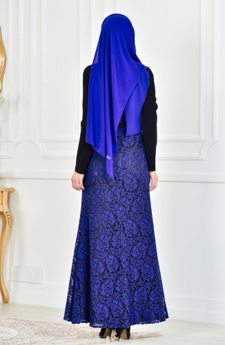 Black Hijab Evening Dress 1713178-02