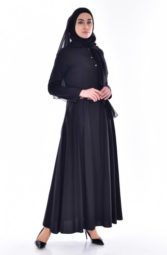 TUBANUR Belted Dress 2913-10 Black 2913-10