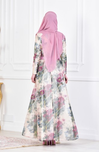 Mink Hijab Evening Dress 1613066-01