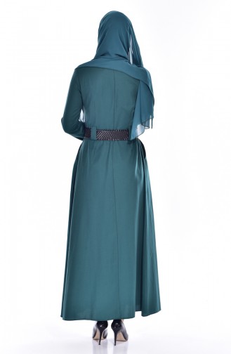 Emerald Green Hijab Dress 2913-03