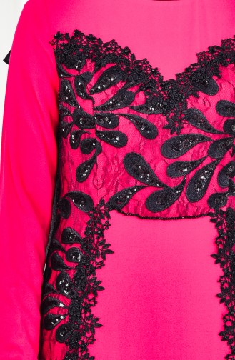 Robe de Soirée a Dentelle 1713166-01 Fushia 1713166-01