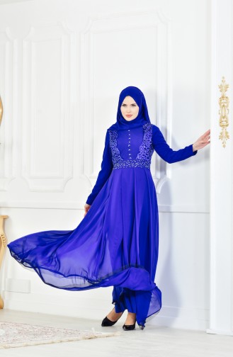 Saxon blue İslamitische Avondjurk 1713168-01