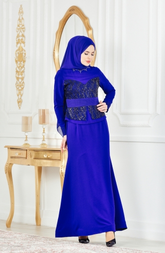 Saxon blue İslamitische Avondjurk 1713207-03