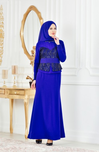 Saxon blue İslamitische Avondjurk 1713207-03