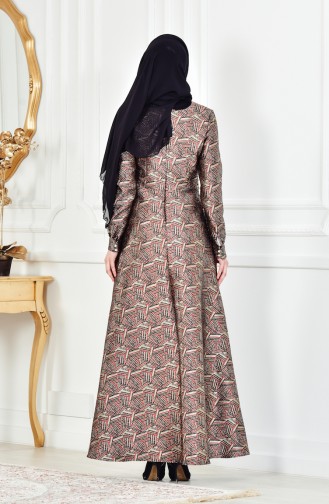 Robe de Soirée a Paillette 8085-01 Siyah Bordeaux 8085-01