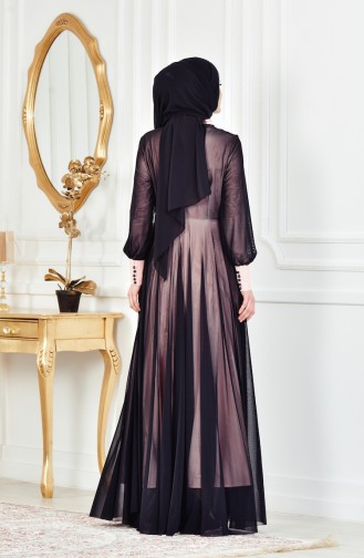 Black Hijab Evening Dress 1713167-03