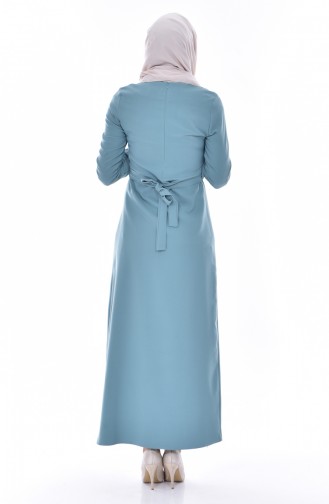 Green Almond Hijab Dress 5002-04
