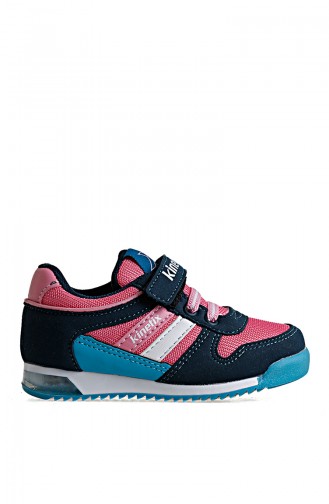 كينتكس حذاء رياضي للأطفال 100243215 لون زهري و تركواز و بترولي 100243215