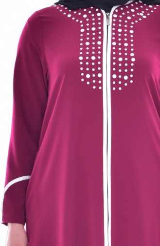 Abaya mit Reißverschluss 1006-02 Fuchsia 1006-02