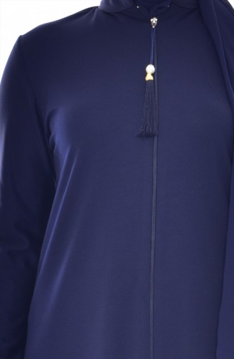 Abaya mit Reißverschluss 1018-02 Dunkelblau 1018-02