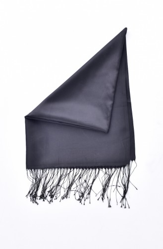 Asymmetric Tunic with Shawl 1387-02 Navy Blue 1387-02