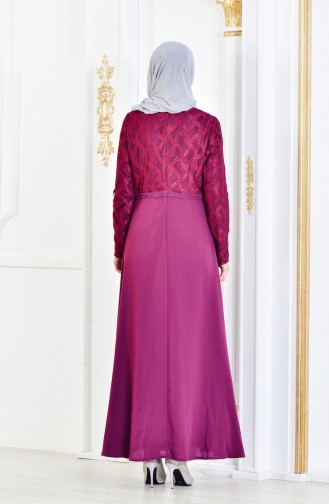 Robe de Soirée İmprimée de Pierre 1713179-01 Pourpre 1713179-01