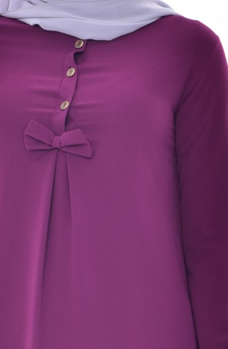 Bow Detailed Tunic 5405-03 Purple 5405-03