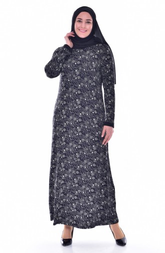 Black Hijab Dress 4482-02