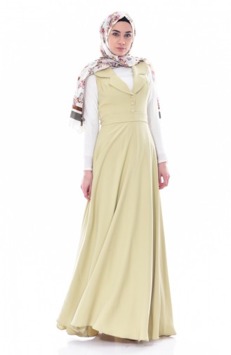 Green Almond Hijab Dress 300031-01