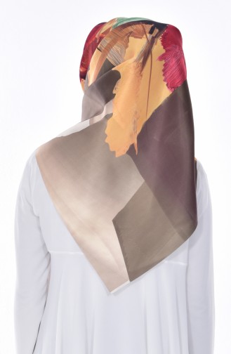 Digital Printed Taffeta Scarf 95114-05 Khaki 05