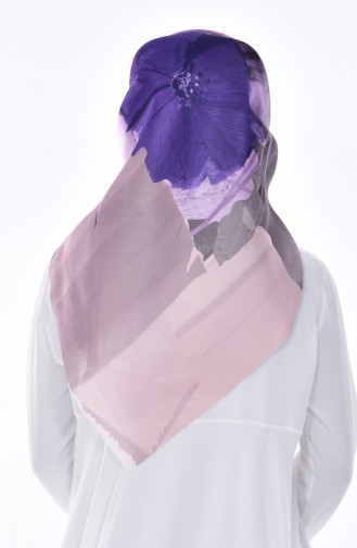 Digital Printed Taffeta Scarf 95114-06 Lilac Khaki 06