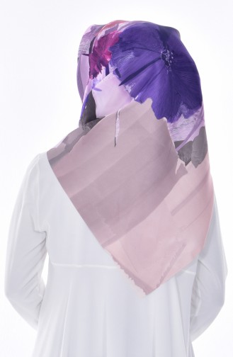 Digital Printed Taffeta Scarf 95114-06 Lilac Khaki 06