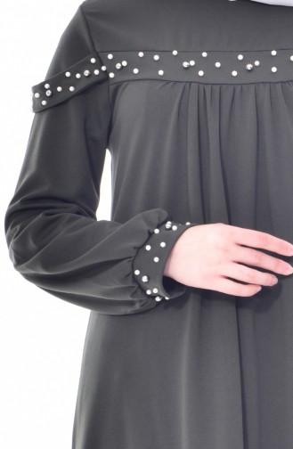 Khaki Hijab Dress 3270-03