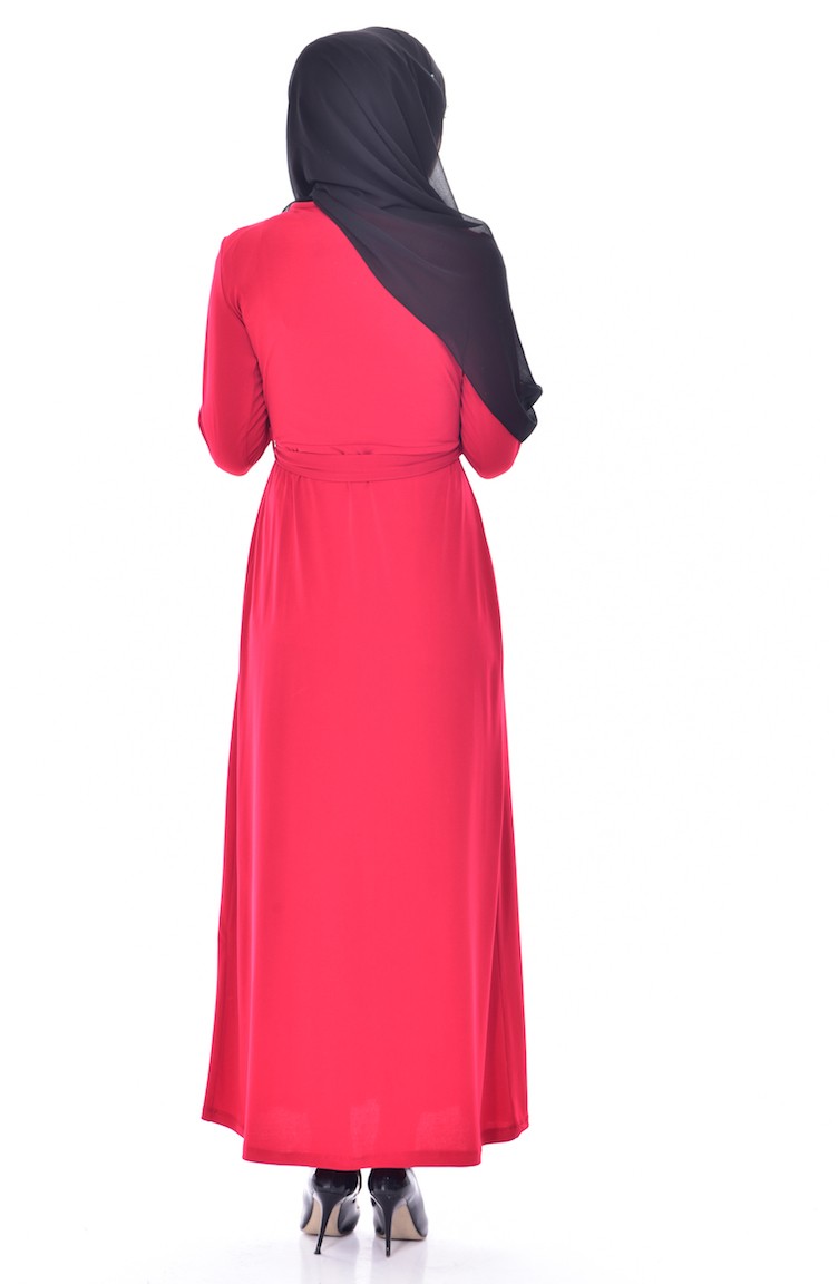Red Hijab Dress 6067804 Sefamerve