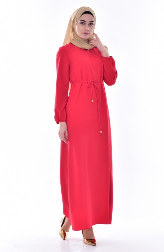 Kleid mit Schleier 4407-02 Rot 4407-02