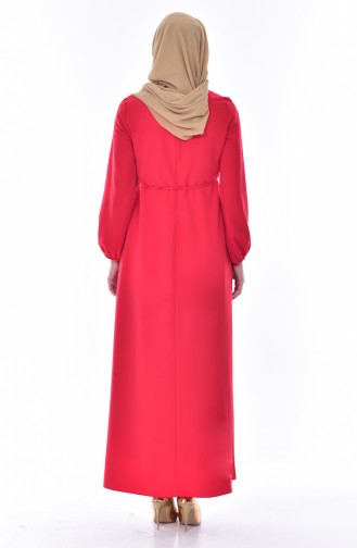 Kleid mit Schleier 4407-02 Rot 4407-02