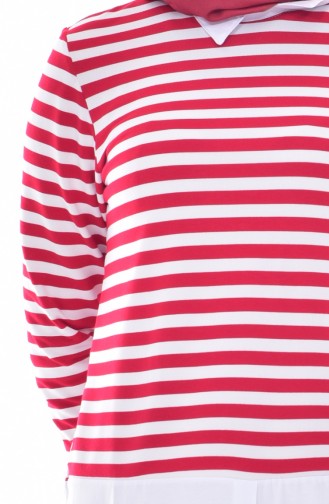 Striped Tunic 0716-04 Red 0716-04