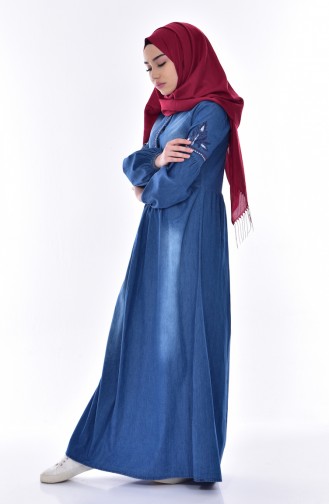 فستان أزرق كحلي 3629-02
