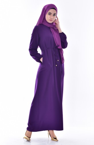 Purple Hijab Dress 4407-04