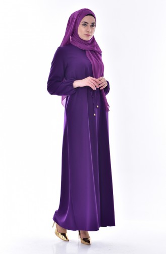 Purple Hijab Dress 4407-04