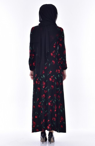Black Hijab Dress 7739A-01