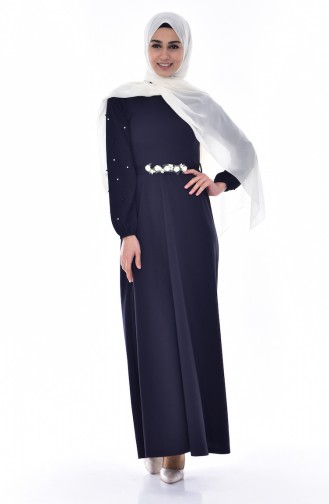 Black Hijab Dress 7797-04