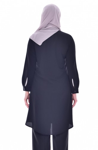 Düğmeli Tunik 1029-03 Siyah