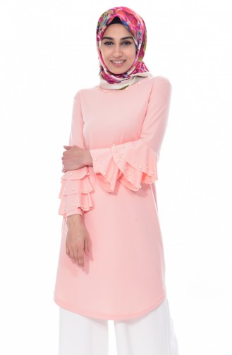 İspanyol Kol İncili Tunik 50154-02 Somon