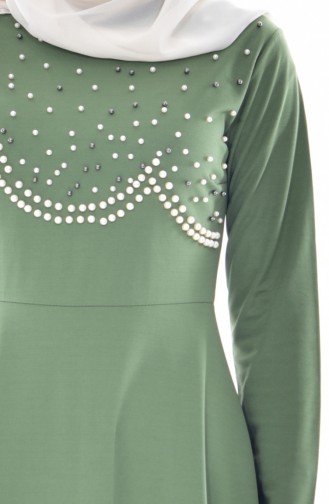 Green Hijab Dress 7662-12