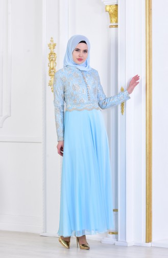 Lace Evening Dress 7960-03 Baby Blue 7960-03