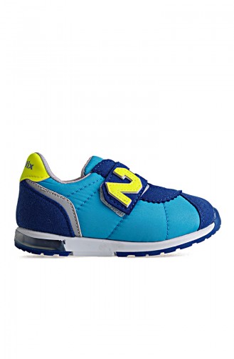 Kinetix 8P Poldy Kids Sport Shoes 100299580 Blue Saks Neon Green 100299580