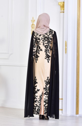 Gold Hijab Evening Dress 2064-04