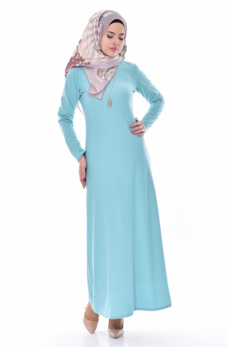 Mint Green Hijab Dress 4452-07
