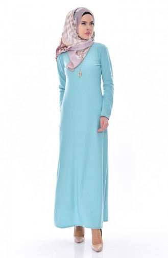 Mint Green Hijab Dress 4452-07