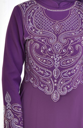 Purple İslamitische Avondjurk 6048-01