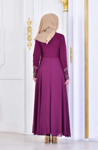 Zwetschge Hijab-Abendkleider 6048-06