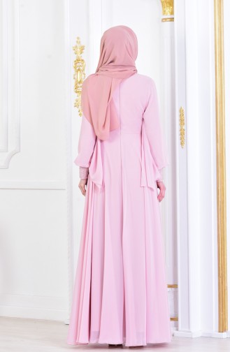 Robe de Soirée İmprimée de Pierre 8088-03 Poudre 8088-03