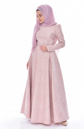 Powder Hijab Dress 7176-01
