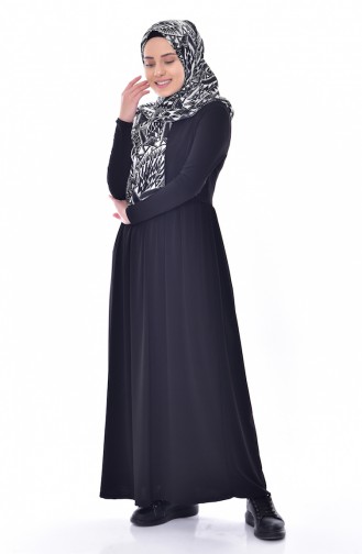 Black Hijab Dress 1045-05