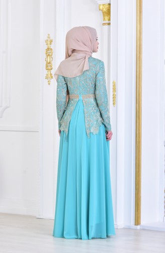 Lace Evening Dress 7942-02 Water Green 7942-02