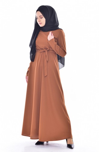 Tan Hijab Dress 0211-01