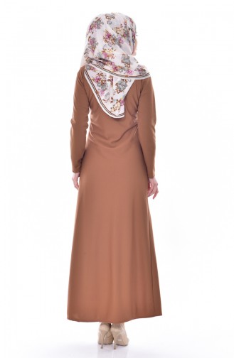 Tan Hijab Dress 4450-06