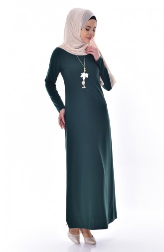 فستان أخضر زمردي 4450-02