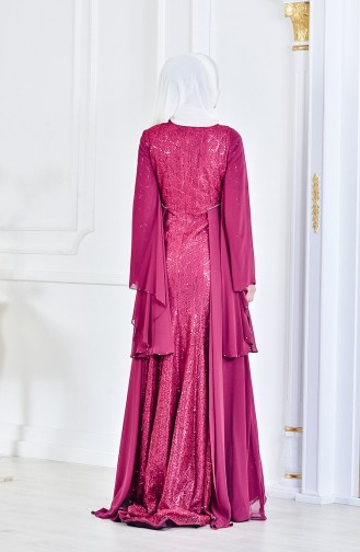 Robe de Soirée a Paillette 1713196-01 Fushia 1713196-01